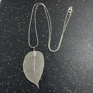 Silver Leaf Necklace